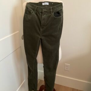 LOFT Dark Olive Skinny Jeans